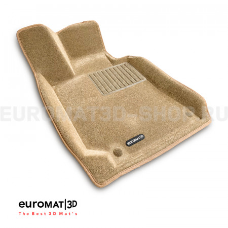 Текстильные 3D коврики Euromat3D Business в салон для Mercedes E-Class (W212) (2009-2016) № EMC3D-003505T Бежевые