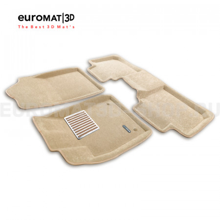 Текстильные 3D коврики Euromat3D Lux в салон для Lexus ES (2015-) № EM3D-003214T Бежевые