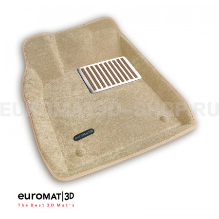 Текстильные 3D коврики Euromat3D Lux в салон для Lexus ES (2015-) № EM3D-003214T Бежевые