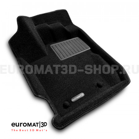 Текстильные 3D коврики Euromat3D Business в салон для Renault Kaptur (2016-) № EMC3D-004206