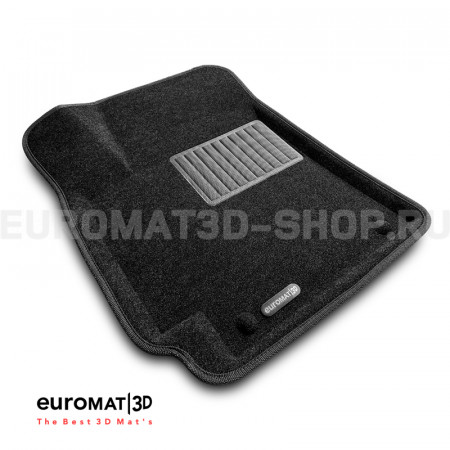 Текстильные 3D коврики Euromat3D Business в салон для Hyundai Elantra (2016-2020) № EMC3D-002702