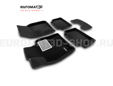 Текстильные 3D коврики Euromat3D Lux в салон для MAZDA 3 (2019-) № EM3D-003400