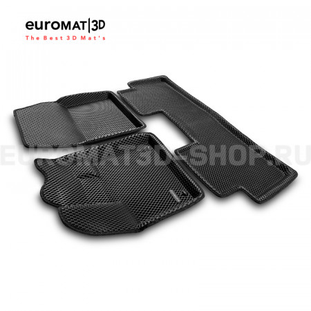 3D коврики Euromat3D EVA в салон для Peugeot 5008 (2016-) № EM3DEVA-003901