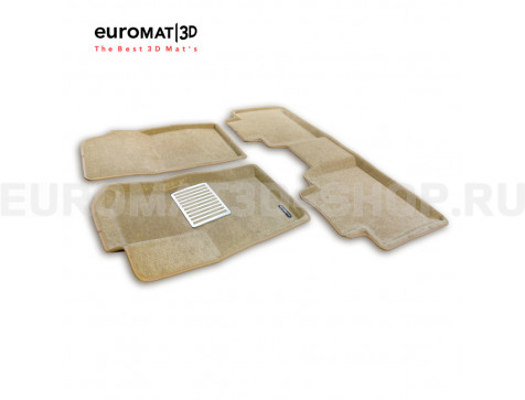 Текстильные 3D коврики Euromat3D Lux в салон для TANK 500 (2023-) № EM3D-004910T Бежевые