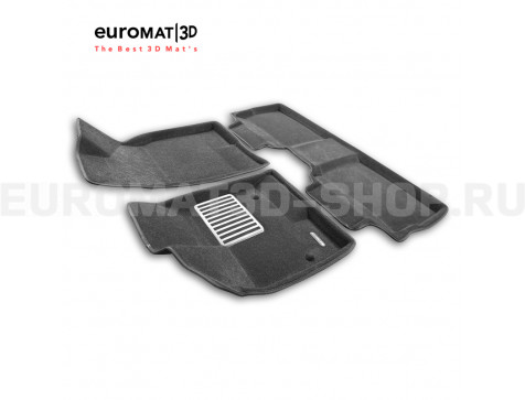 Текстильные 3D коврики Euromat3D Lux в салон для BYD EV2 (2019-) № EM3D-001257