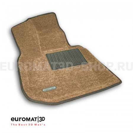 Текстильные 3D коврики Euromat3D Business в салон для Bmw X4 (G02) (2018-) № EMC3D-001222R Коричневые